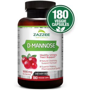 Zazzee Naturals Pure D-Mannose Capsules 180 Veg Caps