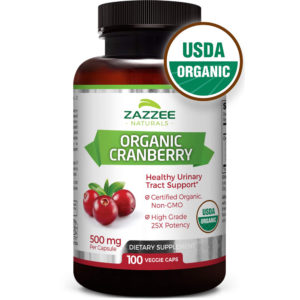 Zazzee Naturals Organic Cranberry Extract 100 Veg Caps