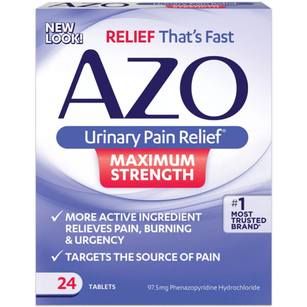 AZO Urinary Pain Relief Maximum Strength 12-24 Tablets