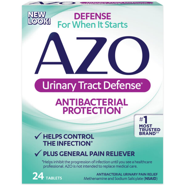 AZO Urinary Tract Antibacterial Pain Relief 18-24 Tablets