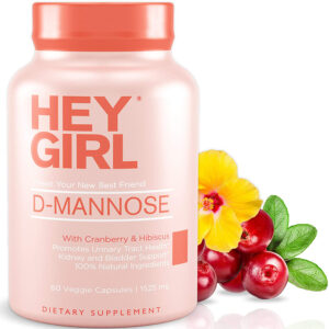 HEY GIRL D-Mannose Cranberry & Hibiscus 60 Capsules