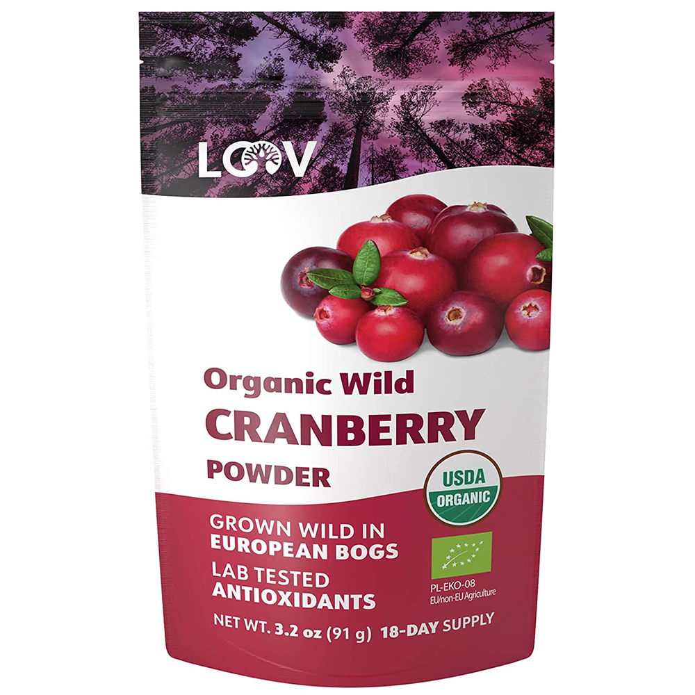 LOOV 100% Wild Organic Cranberry Powder 3.2 - 6 oz.