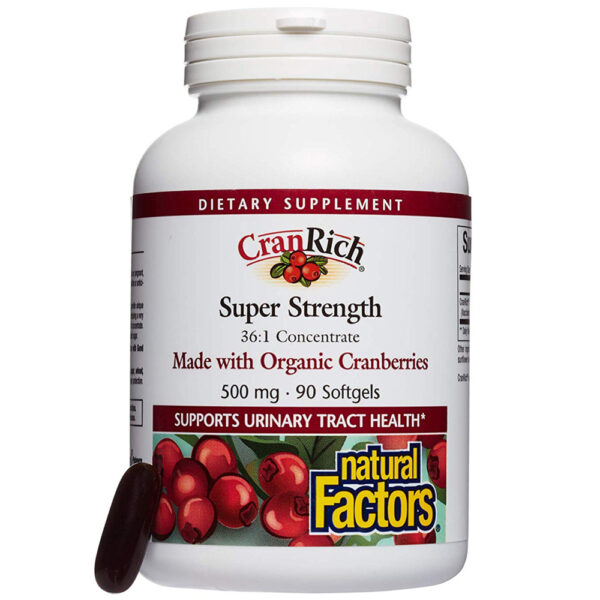 Natural Factors CranRich Organic Cranberry 90 Softgels