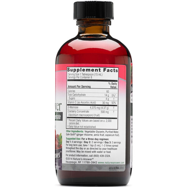 Nature's Answer UT Answer D-Mannose Cranberry Liquid