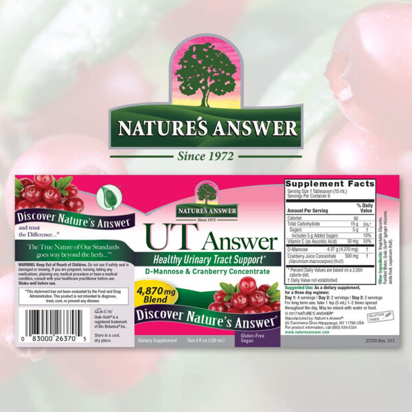 Nature's Answer UT Answer D-Mannose Cranberry Liquid