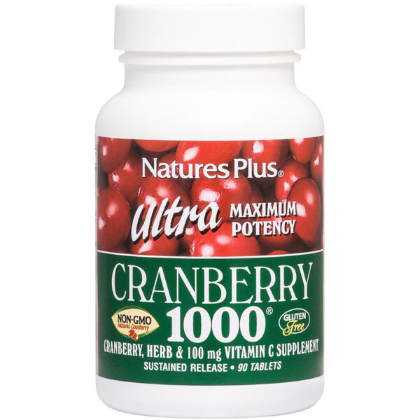 Nature's Plus Ultra Cranberry 1,000 mg 60-90 Tablets