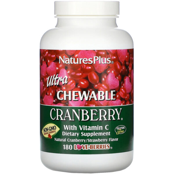 Nature's Plus Ultra Chewable Cranberry 90-180 Chewables