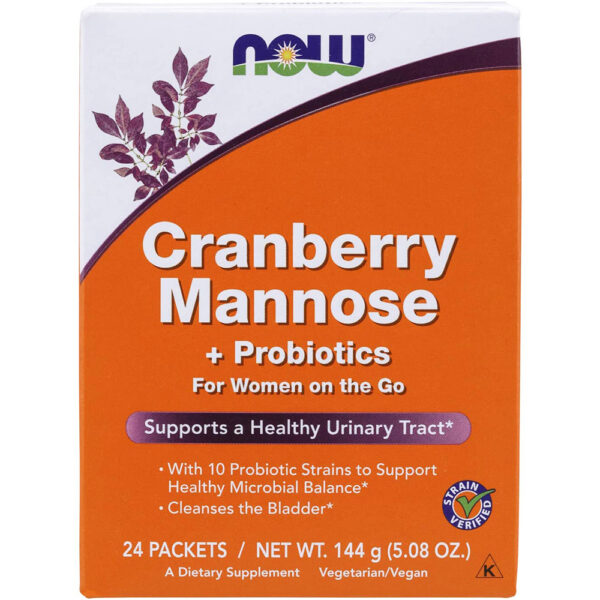 NOW Foods Cranberry Mannose Probiotics Powder 24 Packs