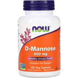 NOW Foods D-Mannose Powder Capsules 120-240 Veg Caps