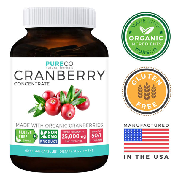 Pure Co Organic Cranberry Concentrate Capsules 60 Caps