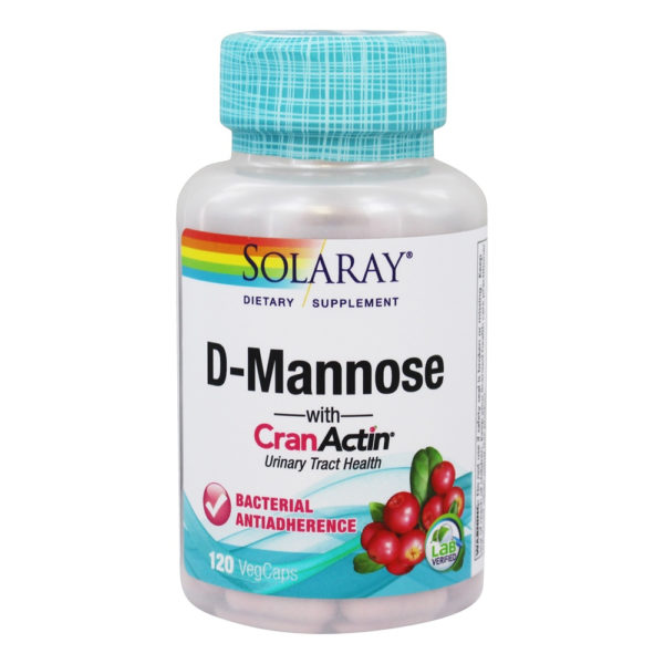 Solaray D-Mannose CranActin Capsules 60-120 Veg Caps