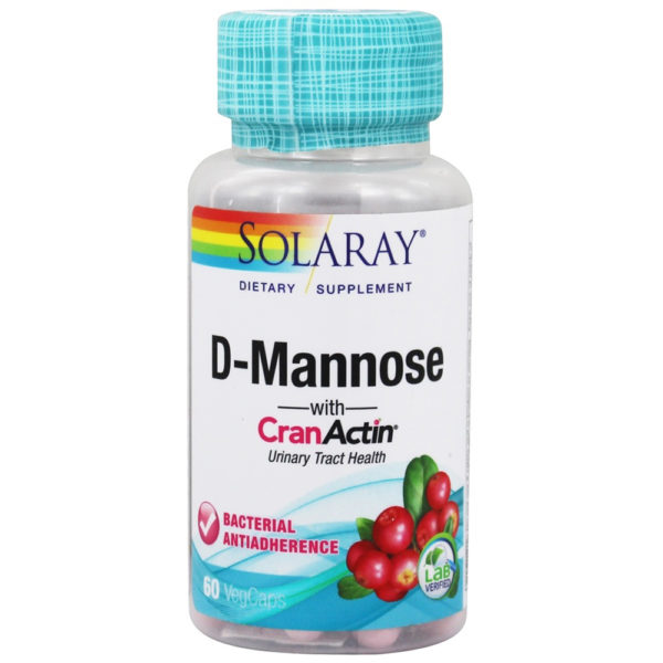 Solaray D-Mannose CranActin Capsules 60-120 Veg Caps