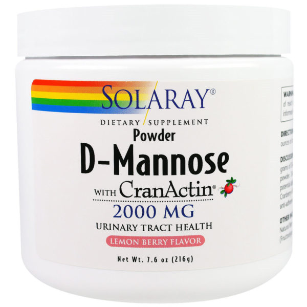 Solaray D-Mannose CranActin Powder Lemon Berry 7.6 oz